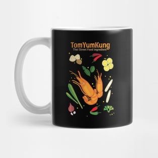 Tom Yum Kung Thai Street Food Ingredient Shrimp Soup Mug